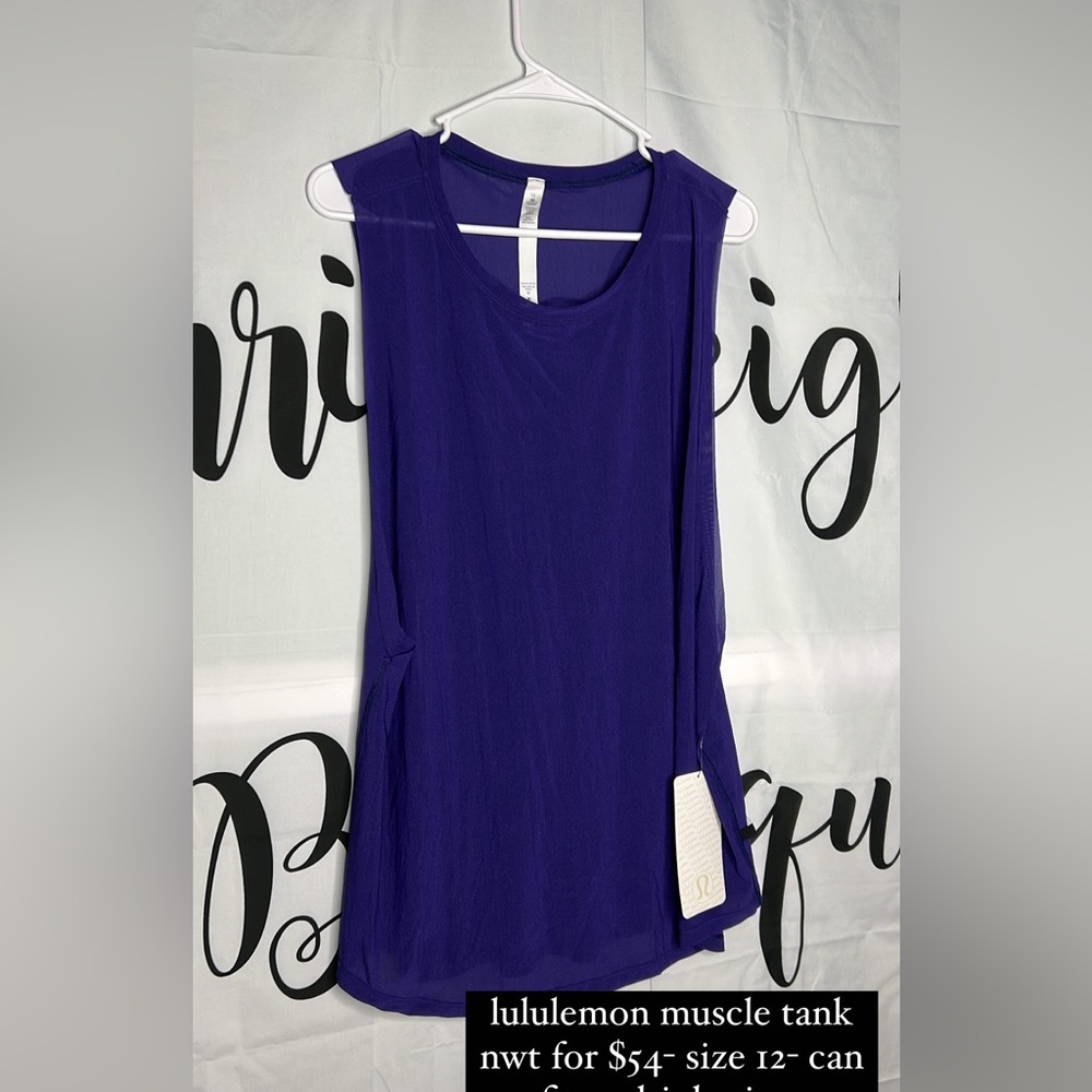 lululemon muscle tank nwt size 12